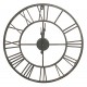 International Round Decorative Metal Distressed Iron Roman Numeral Clock Quartz Movement 16 x 16 x 1