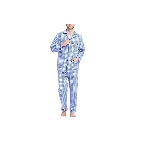 Mens Pajamas Set, 100% Cotton Woven