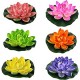 Artificial Floating Foam Lotus Flower Pond Decor Water Lily (6 Colours-2, Small-10cm)