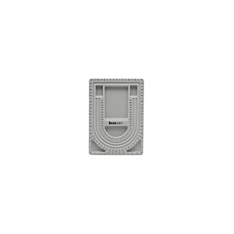 Bead Board, Grey Flocked, 3 U-Shaped Channels