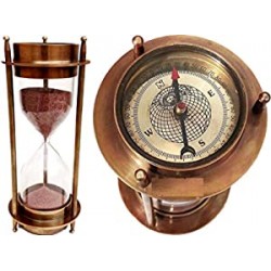 7" Nautical Brass Sand Timer Hourglass