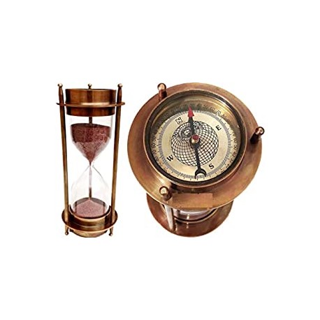 7" Nautical Brass Sand Timer Hourglass