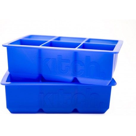 Pack 2 of Large Cube Silicone Ice Tray, 2 Pack by Kitch
