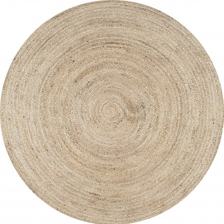 Jute Area Rug, 8' Round, Natural