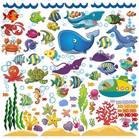 Decorative Fish Wall Stickers for Kids and Toddlers