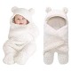 Cute Newborn Baby Boys Girls Blankets Plush Swaddle Blankets White