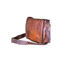 18 inch Leather Full Flap Messenger Handmade Bag Laptop