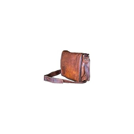 18 inch Leather Full Flap Messenger Handmade Bag Laptop