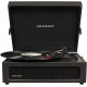 Crosley CR8017A-BK Voyager Vintage Portable Turntable with Bluetooth Receiver and Built-in Speakers, Black