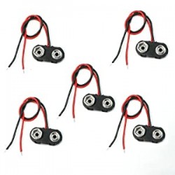 5Pcs I Type 9V Battery Clip Hard Shell Connectors Pack 2
