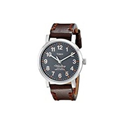 Waterbury Gray Dial Brown Leather Strap Watch