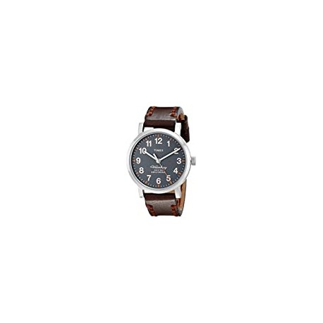 Waterbury Gray Dial Brown Leather Strap Watch