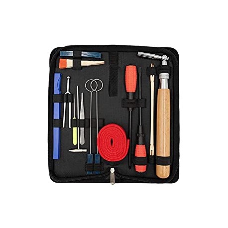 16 pcs Piano Tuner Kit Tools Including Tune Hammer Lever Felt
