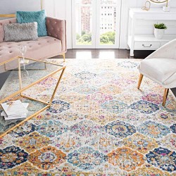 Bedroom Area Rug, 5'1" x 7'6", Cream / Multi