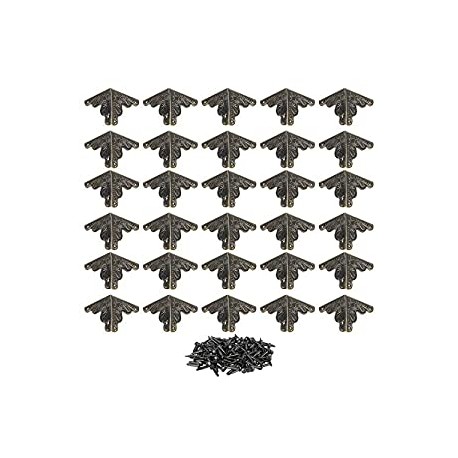 30PCS Box Corner Guard Desk Edge for Furniture Decor Triangle Rattan Carved
