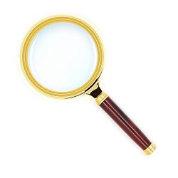 10X Handheld Magnifier Antique Mahogany