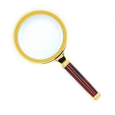 10X Handheld Magnifier Antique Mahogany