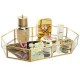 Gold Polygon Decorative Mirror Tray can Hold Perfume