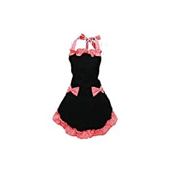 Cute Retro Lovely Vintage Ladies Kitchen Flirty Vintage Aprons for Women Girls with Pockets for Mothers Day Gift