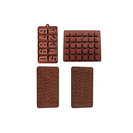 4 Pack nonstick value pack molds of Numbers 123
