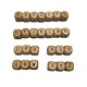 104pcs Square Wood Alphabet Beads 12MM