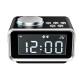 Digital Alarm Clock, Multifunctional FM Radio Dual Alarm Table Bedside Clock LCD Display with 2 USB Charger