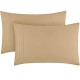 1800 Bedding - Wrinkle, Fade, Stain Resistant (Set of 2 Standard/Queen Size 20"x30", Beige)