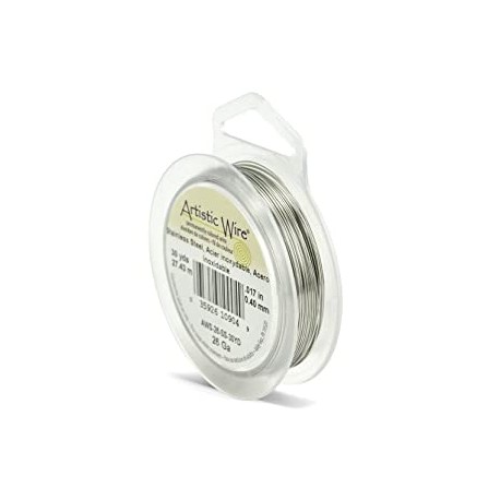 26 Gauge, Stainless, 30 yd (27.4 m) Craft Wire, Shiny Steel