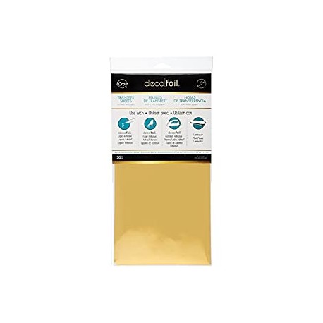 Deco Foil Transfer Sheets, 6" x 12", Gold, 20 Count