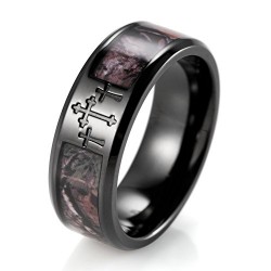 Men's 8mm Plated Black