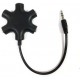 5-Way Multi Headphone Audio Splitter Connector Multi Headphone Splitter
