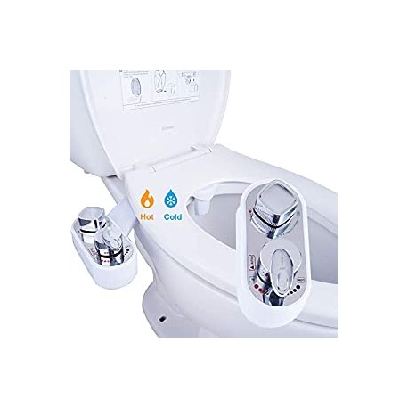 Bidet Toilet Seat Attachment, Hot&Cold Sprayer Bidet Non-Electric Mechanical