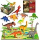 Dinosaur Toys for 6 5 4 3 Year Old Boys Girls Kids : 12pcs Large Plastic Dinosaurs Figures