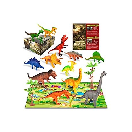 Dinosaur Toys for 6 5 4 3 Year Old Boys Girls Kids : 12pcs Large Plastic Dinosaurs Figures
