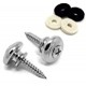 Guitar Strap Buttons Chrome Mushroom Head for Guitar and Bass (2)