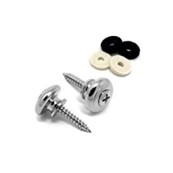 Guitar Strap Buttons Chrome Mushroom Head for Guitar and Bass (2)