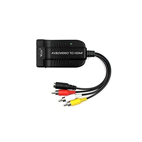Male AV CVBS Female SVIDEO to Female HDMI Audio Video Converter 1080P