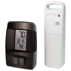 Pack 2 of AcuRite 00606 Wireless Indoor/Outdoor Thermometer with Clock
