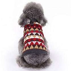 Dog Puppy Cute Argyle Stripes Pattern Winter