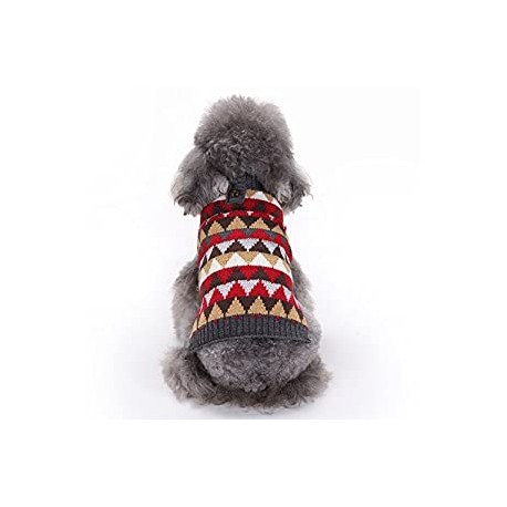 Dog Puppy Cute Argyle Stripes Pattern Winter
