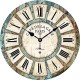 12 Inch Silent Round Wooden Wall Clock Rustic Country Style