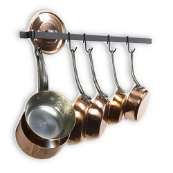 Casto 30" Gourmet Kitchen Rail with 15 S Hooks for Hanging Kitchen Utensils Set