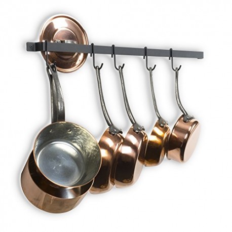 Casto 30" Gourmet Kitchen Rail with 15 S Hooks for Hanging Kitchen Utensils Set