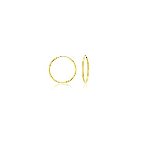 Solid 14K Yellow or White or Rose Gold 1mm Tube Cartilage Endless Flex Hoop Earrings