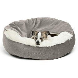 Luxury Orthopedic Dog and Cat Bed with Hooded Blanket for Warmth and Security