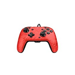 PDP Gaming Faceoff Deluxe + Audio Wired Controller Faceplate: Red Camo - Nintendo Switch