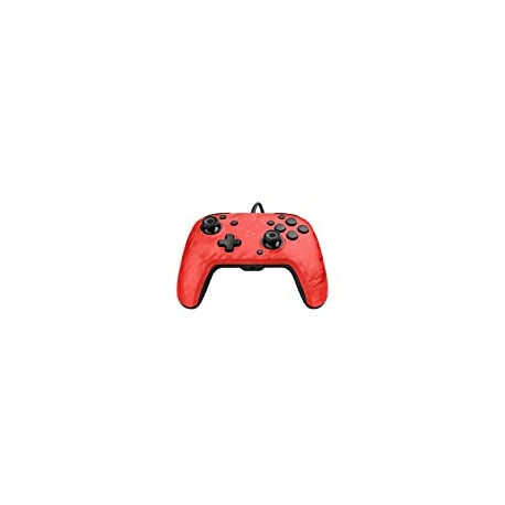 PDP Gaming Faceoff Deluxe + Audio Wired Controller Faceplate: Red Camo - Nintendo Switch
