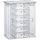 Storage Box with 6 Drawers & Hanging Necklace Holder - Clear