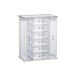 Storage Box with 6 Drawers & Hanging Necklace Holder - Clear