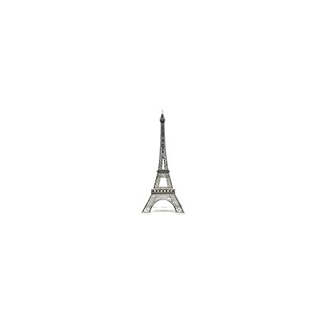 15" Eiffel Tower Statue Decor Alloy Metal, Silver